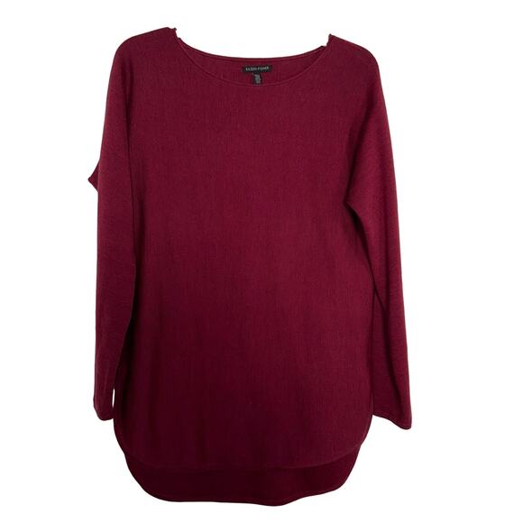 Eileen Fisher crew neck sweater - Magenta/Purple Merino Wool - size XS - Picture 1 of 6
